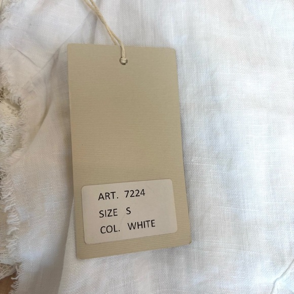 Contessa Teresa Linen and Lace Blazer Jacket Boho Shabby Chic White Small NEW - Picture 11 of 14